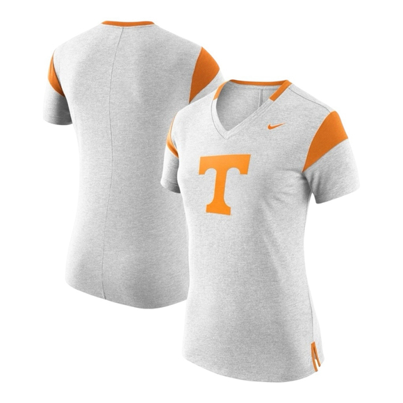 Nike Tennessee Womens L Tennessee Volunteers Vols T Shirt V Neck Short Sleeve - Picture 1 of 11